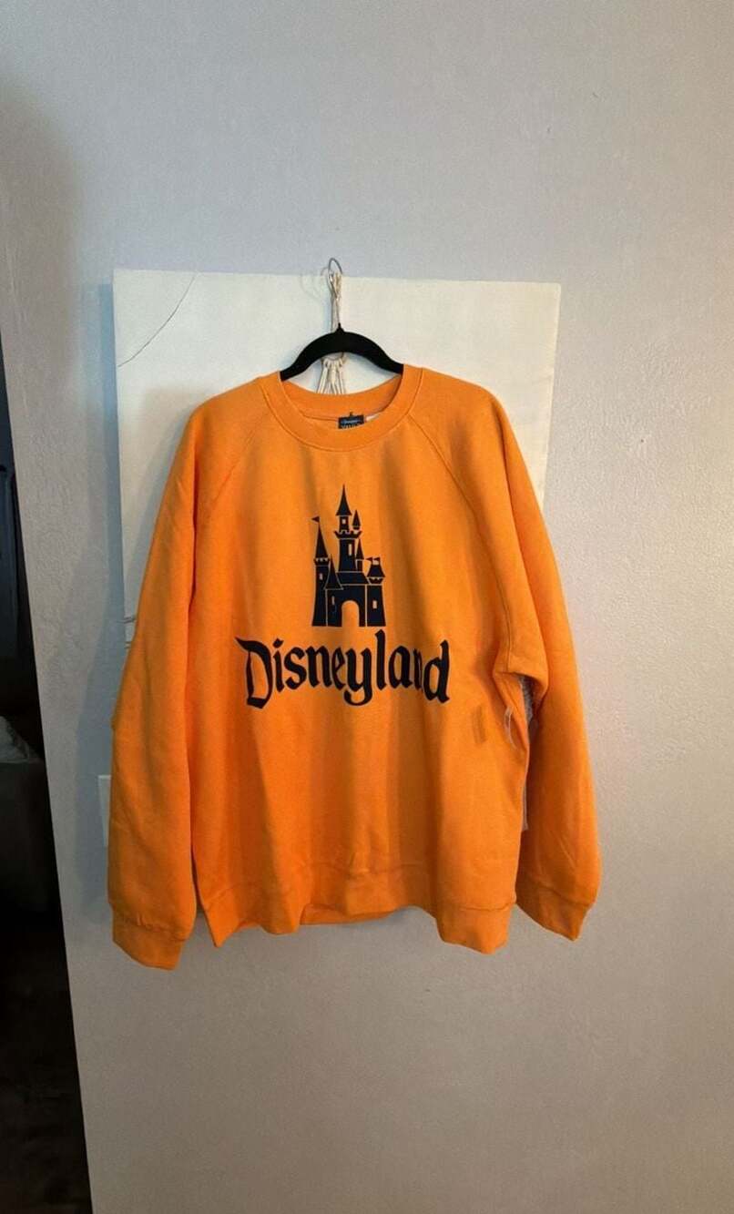 Disneyland Resort Vault Collection Orange Raglan Pullover Sweatshirt